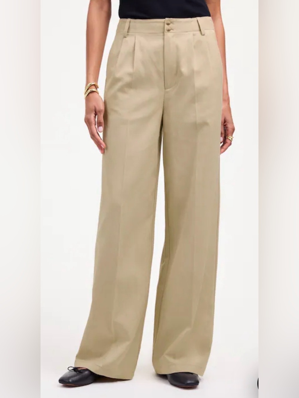 MADEWELL The Harlow Wide Leg Pant in Drapey Twill